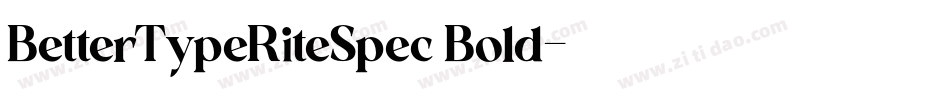 BetterTypeRiteSpec Bold字体转换